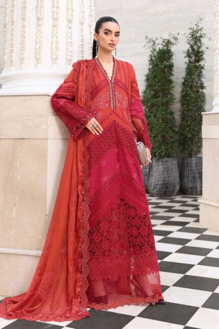 3 Piece Unstitched Embroidered Lawn Suit